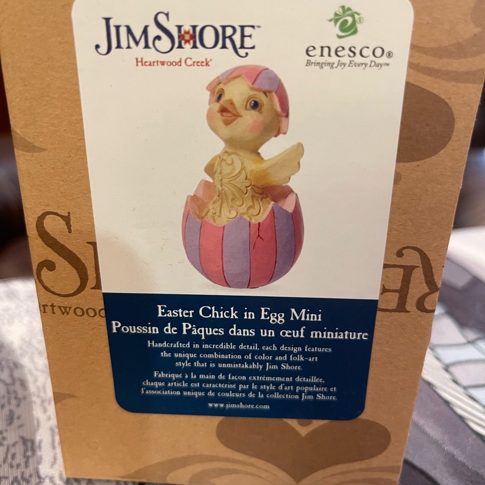 Jim Shore Heartwood Creek - Mini Easter Chick in Egg Figurine 6012441